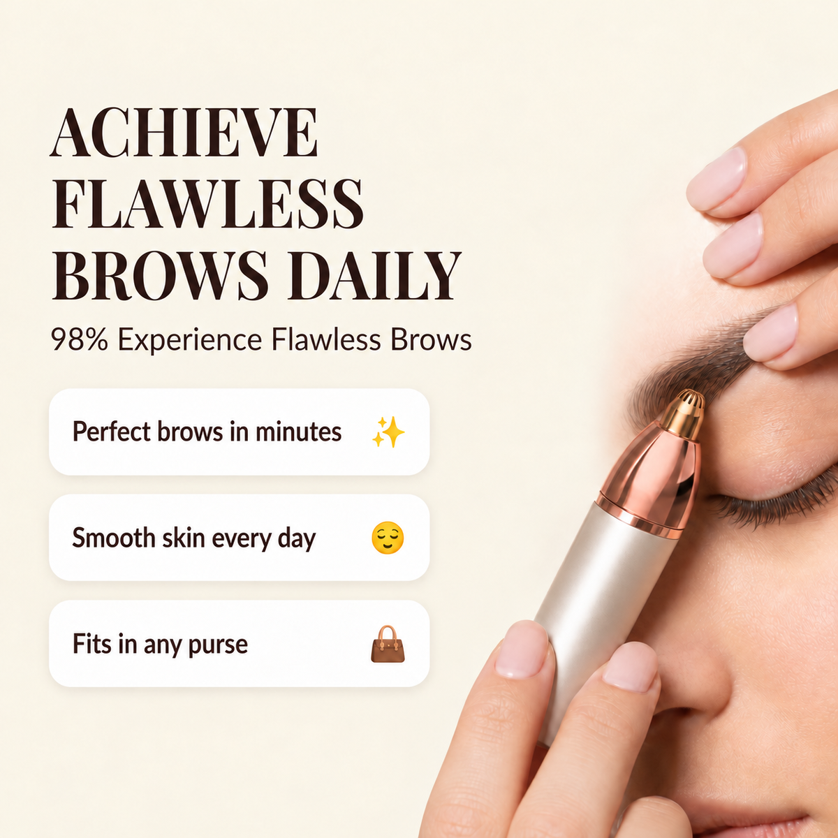 Avellaro Browelle 2-in-1 precision facial and eyebrow trimmer on a clean background