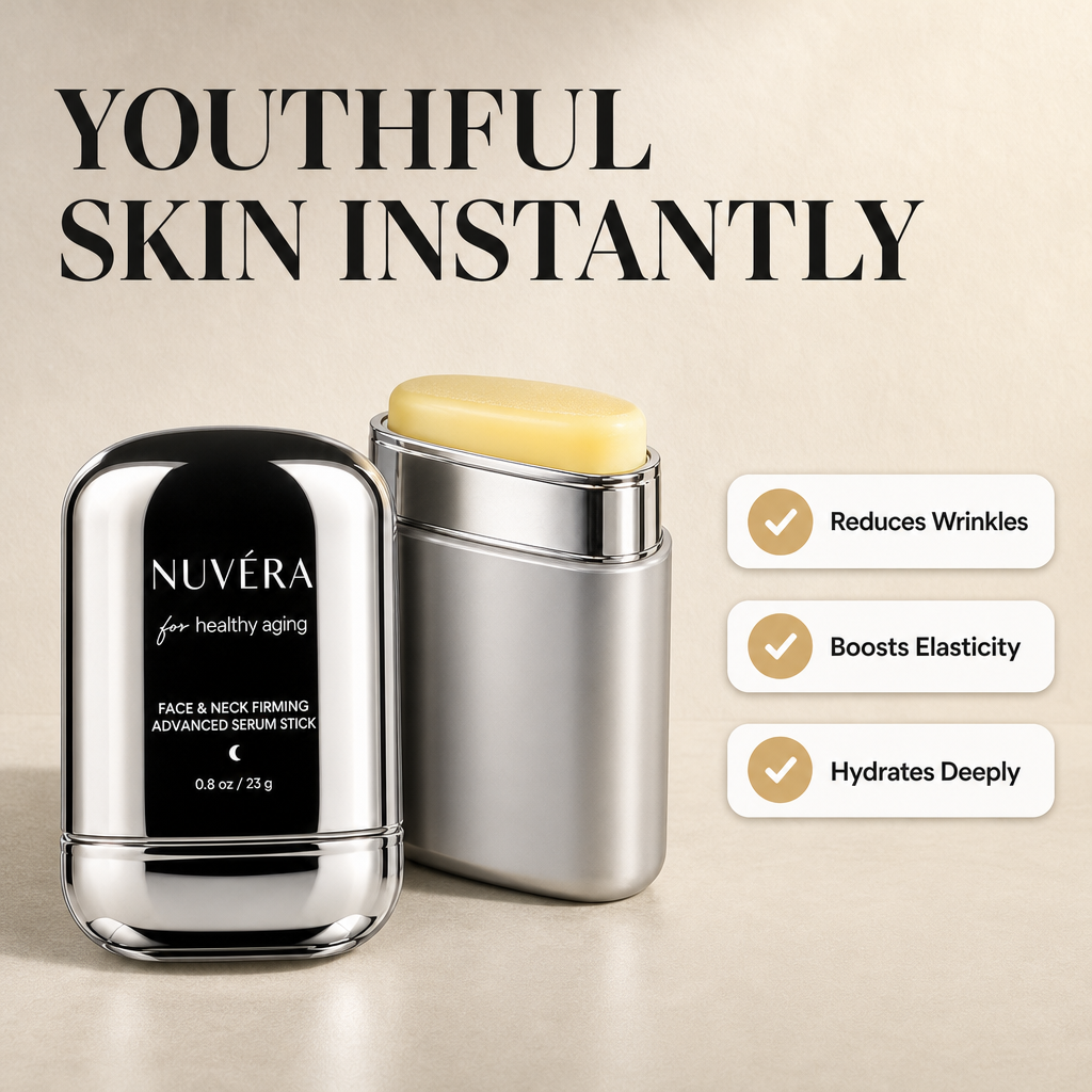 Avellaro NUVÉRA™ Anti-Aging & Wrinkle-Reducing Stick, test product with sleek packaging and smooth applicator for skincare.