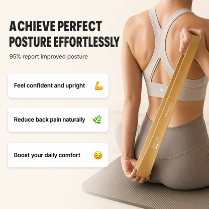 Avellaro PostureFlex Bands™ in vibrant colors, flexible resistance bands for posture correction and fitness exercises.