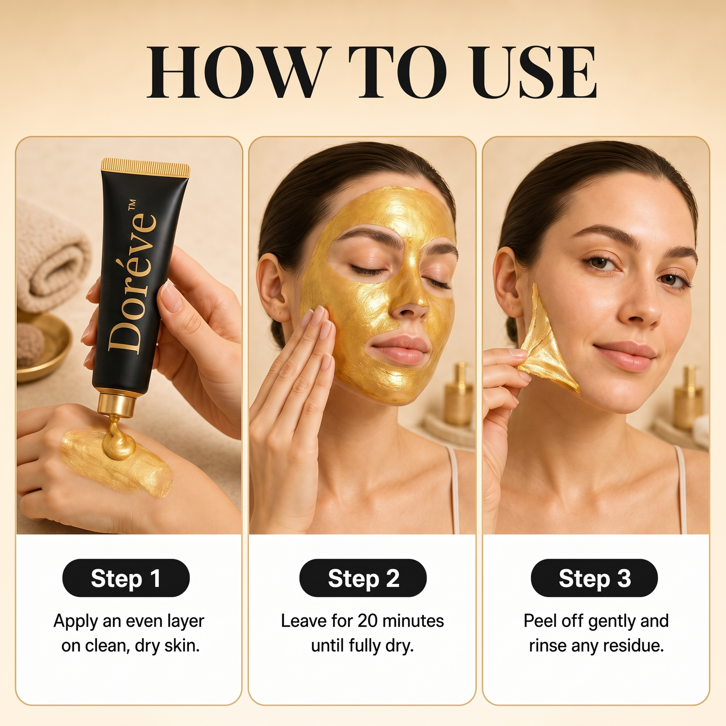 Doréve™ 24K Gold Tear-Off Mask