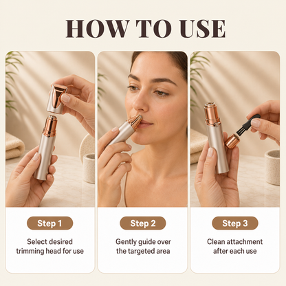 Avellaro Browelle 2-in-1 precision facial and eyebrow trimmer with slim ergonomic design