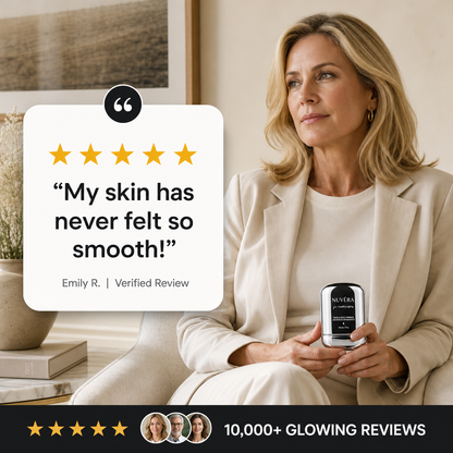 Avellaro NUVÉRA™ anti-aging and wrinkle-reducing stick, shown in a sleek packaging with a twist-up applicator.