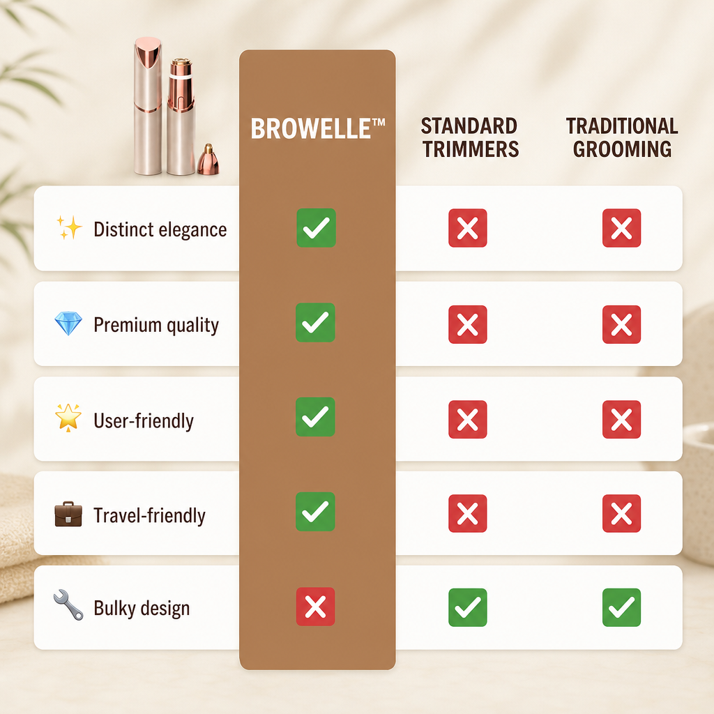 Avellaro Browelle 2-in-1 precision facial and eyebrow trimmer close-up